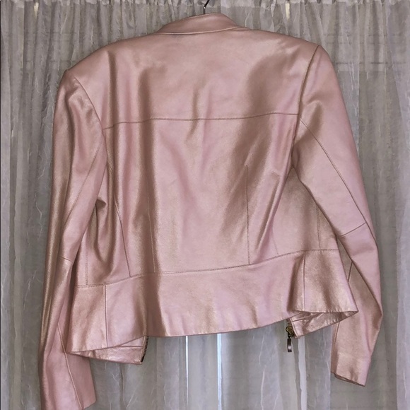 Pink genuine leather jacket - Picture 2 of 4